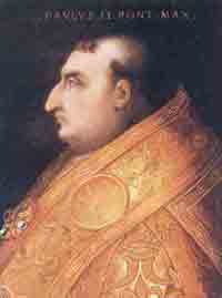 Portrait of Pope Paul II by Cristofano dell'Atissimo (1525-1605).
