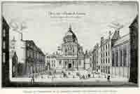 A 17th century engraving of The Sorbonne, Paris.