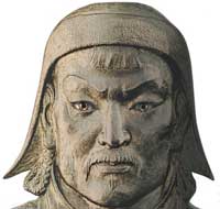 A bust of Genghis Khan. (View Larger)