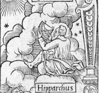 A portrait of Hipparchus from the title page of William Cunningham's Cosmographicall Glasse (1559). (View Larger)