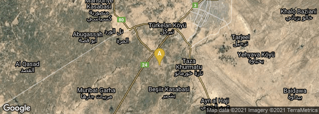 Detail map of Kirkuk Governorate, Iraq