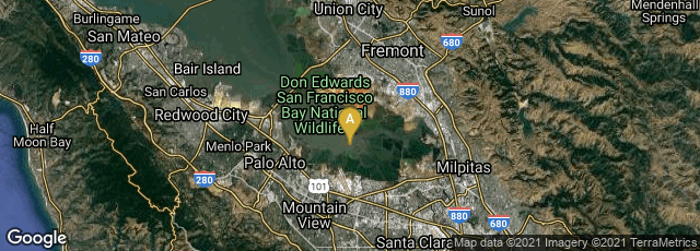 Detail map of San Jose, California, United States