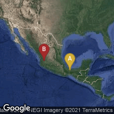 Overview map of San Lorenzo Tenochtitlán, Veracruz, Mexico,Sin Nombre, Magdalena, Jalisco, Mexico