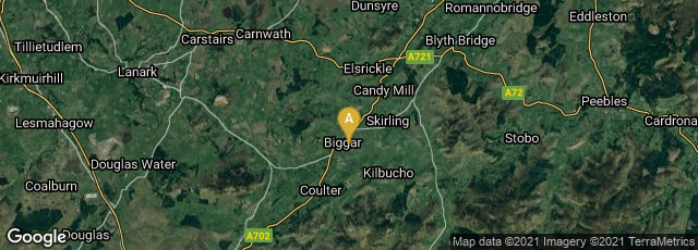 Detail map of Biggar, Scotland, United Kingdom