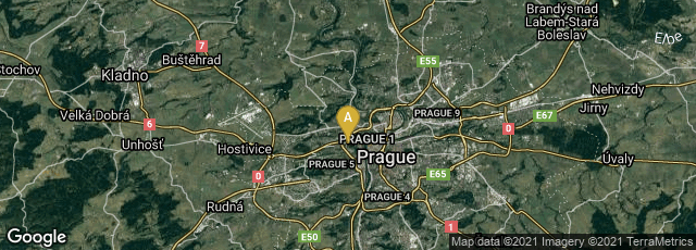 Detail map of Praha 1, Hlavní město Praha, Czechia