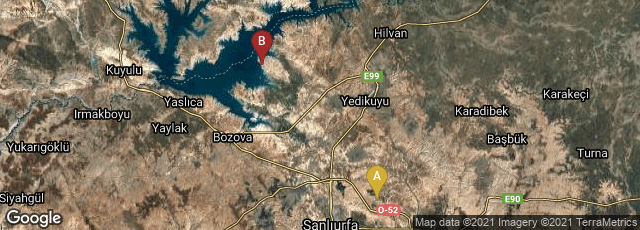Detail map of Şanlıurfa, Turkey,Şanlıurfa, Turkey