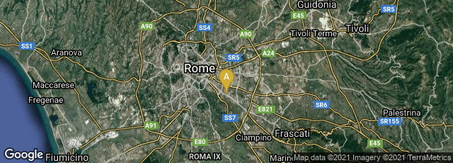 Detail map of Roma, Lazio, Italy