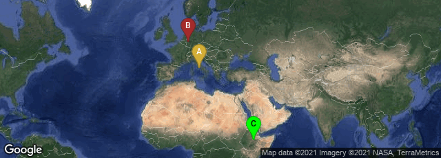 Detail map of Roma, Lazio, Italy,Innenstadt, Köln, Nordrhein-Westfalen, Germany,Oromia, Ethiopia