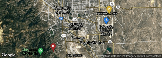 Detail map of Colorado Springs, Colorado, United States,Colorado Springs, Colorado, United States
