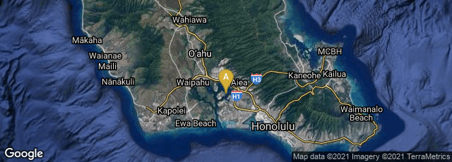 Detail map of Honolulu, Hawaii, United States