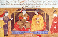 Hulagu Khan with his wife, Dokuz Kathun. (View Larger)