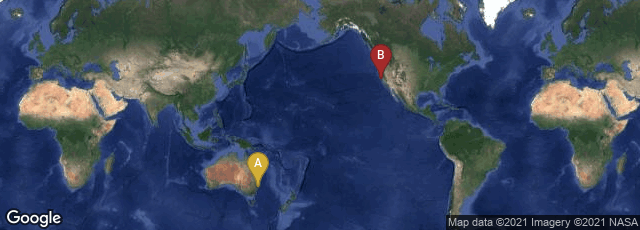 Detail map of Sydney, New South Wales, Australia,Mountain View, California, United States