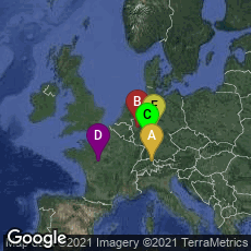 Overview map of St. Gallen, Sankt Gallen, Switzerland,Innenstadt, Köln, Nordrhein-Westfalen, Germany,Lorsch, Hessen, Germany,Tours, Centre-Val de Loire, France,Fulda, Hessen, Germany