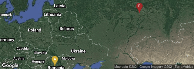 Detail map of Județul Sibiu, Romania,Kazan, Respublika Tatarstan, Russia