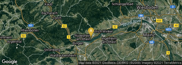 Detail map of Geisenheim, Hessen, Germany