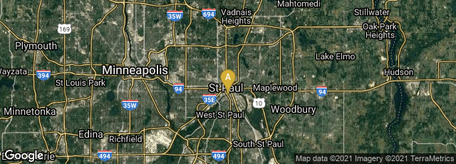 Map to SPPD  Saint Paul Minnesota