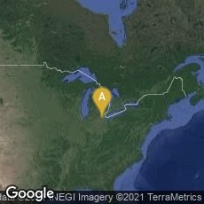 Overview map of Toledo, Ohio, United States