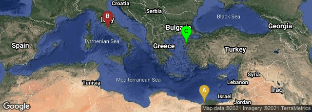 Detail map of Alexandria Governorate, Egypt,Roma, Lazio, Italy,Çanakkale, Turkey