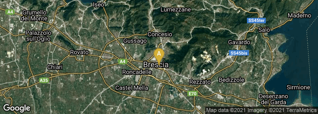 Detail map of Brescia, Lombardia, Italy