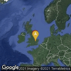 Overview map of England, United Kingdom,Huntingdon, England, United Kingdom