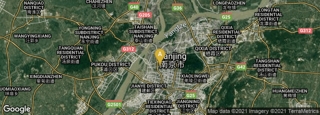Detail map of Gulou Qu, Nanjing Shi, Jiangsu Sheng, China