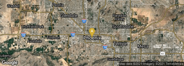 Detail map of Phoenix, Arizona, United States