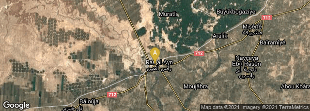 Detail map of Syria, Taxa Mehetê, Sari Kani, Al-Hasakah Governorate