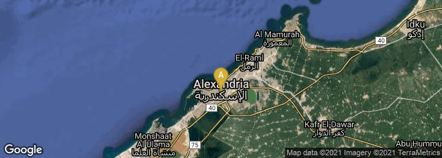 Detail map of Alexandria Governorate, Egypt