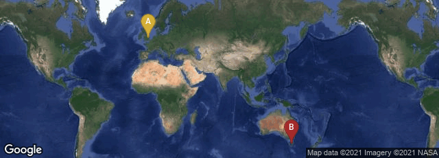 Detail map of Huntingdon, England, United Kingdom,Arthurs Lake, Tasmania, Australia