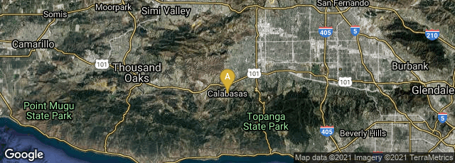Detail map of Calabasas, California, United States
