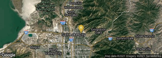 Detail map of Salt Lake City, Utah, United States