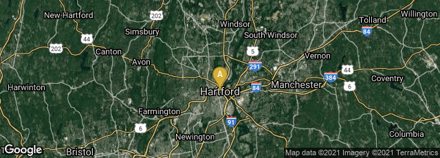 Detail map of East Hartford, Connecticut, United States
