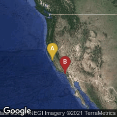 Overview map of Menlo Park, California, United States,Irvine, California, United States