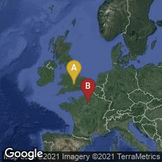 Overview map of Oxford, England, United Kingdom,Paris, Île-de-France, France