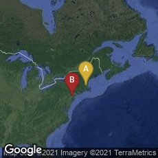Overview map of Cambridge, Massachusetts, United States,Princeton, New Jersey, United States
