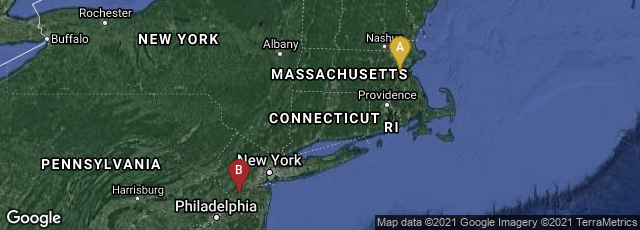 Detail map of Cambridge, Massachusetts, United States,Princeton, New Jersey, United States