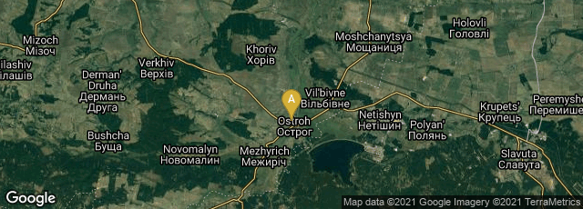 Detail map of Ostroh, Rivnens
