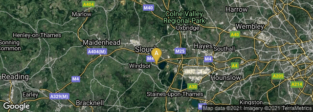 Detail map of Datchet, Slough, England, United Kingdom