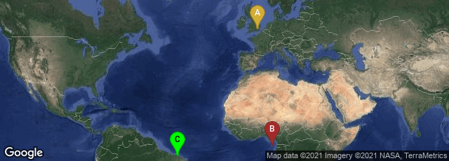 Detail map of London, England, United Kingdom,Porto Real, Príncipe, São Tomé and Príncipe,Ceará, Brazil