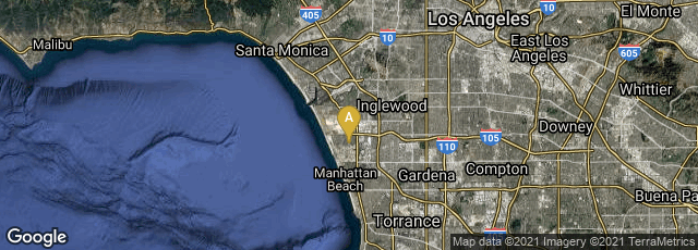 Detail map of El Segundo, California, United States