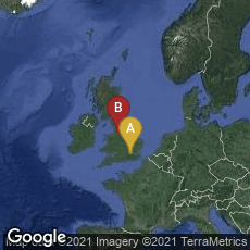 Overview map of London, Teddington, England, United Kingdom,Manchester, England, United Kingdom