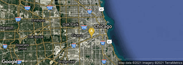 Detail map of Chicago, Illinois, United States