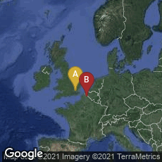 Overview map of London, England, United Kingdom,Lille, Hauts-de-France, France