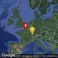 Overview map of Neuchâtel, Neuchâtel, Switzerland,Paris, Île-de-France, France
