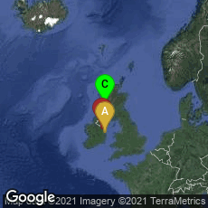 Overview map of Dublin 1, County Dublin, Ireland,Kells, County Meath, Ireland,Isle of Iona, Scotland, United Kingdom