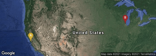Detail map of Mountain View, California, United States,Libertyville, Illinois, United States