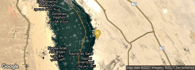 Detail map of Menia Governorate, Egypt