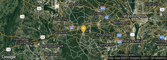 Detail map of Fairfax, Virginia, United States
