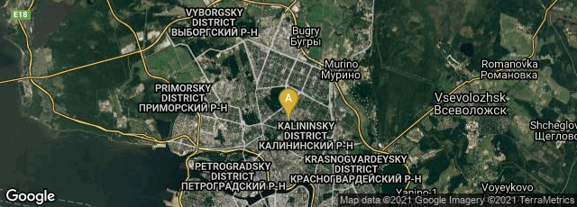 Detail map of Sankt-Peterburg, Russia