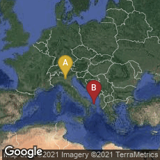 Overview map of Mantova, Lombardia, Italy,Brindisi, Puglia, Italy
